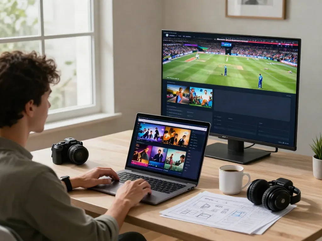 Pikashow for Windows 10 user enjoying streaming services on a modern setup.