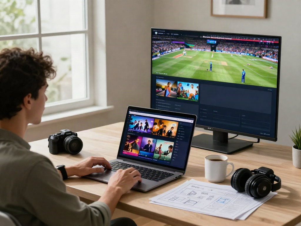 Pikashow for Windows 10 user enjoying streaming services on a modern setup.