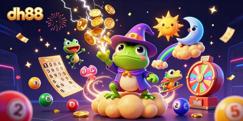 Experience the thrill of dh88 as vibrant symbols of luck and fortune come alive in a magical casino scene.